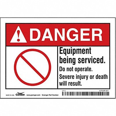 Safety Sign 3.5in x 5in Vinyl