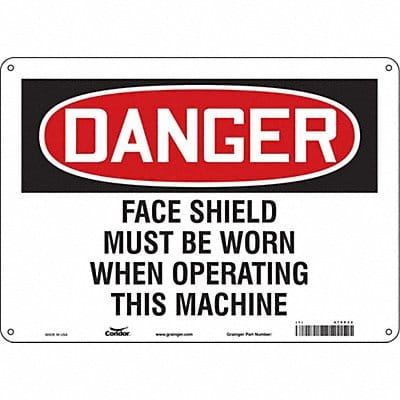 Safety Sign 10 inx14 in Aluminum