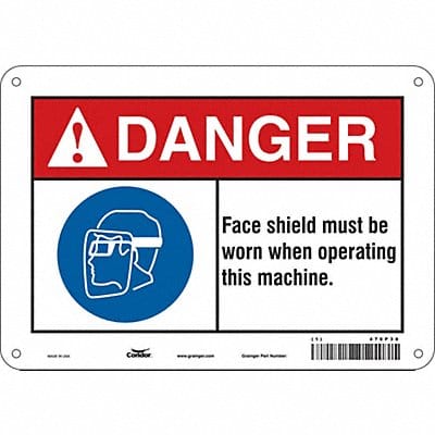 Safety Sign 7 in x 10 in Aluminum