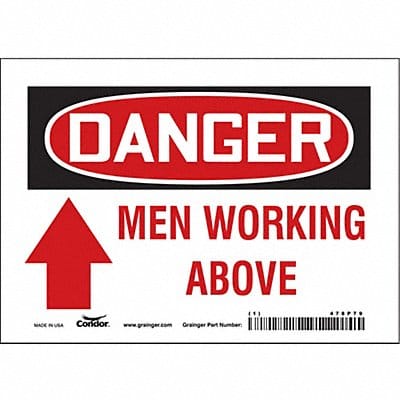 J6936 Safety Sign 5 in x 7 in Vinyl