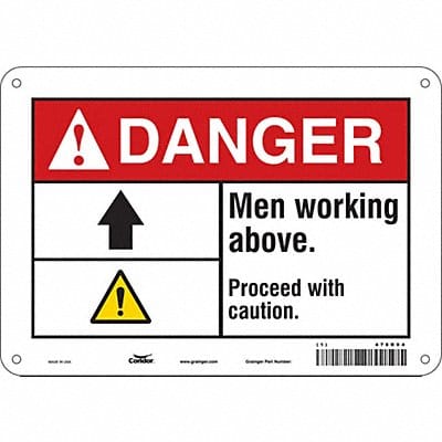 Safety Sign 7 in x 10 in Aluminum