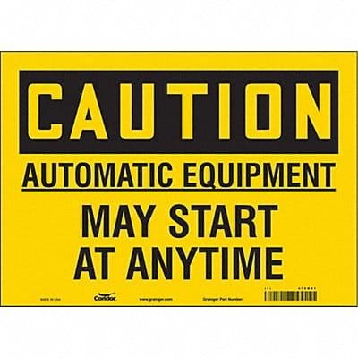 J9038 Safety Sign 10 inx14 in Vinyl