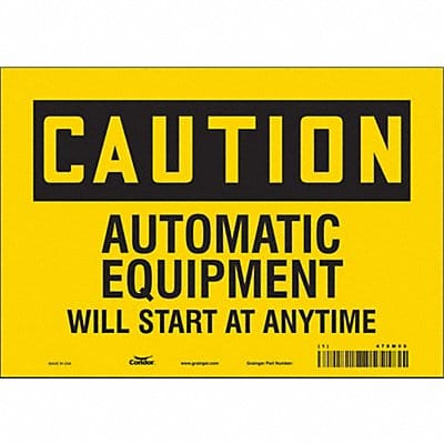 Safety Sign 7 in x 10 in Vinyl