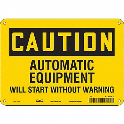 Safety Sign 7 in x 10 in Aluminum