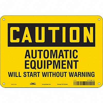 Safety Sign 7 in x 10 in Polyethylene