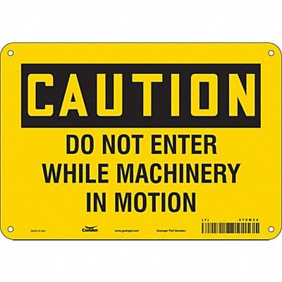 Safety Sign 7 in x 10 in Polyethylene