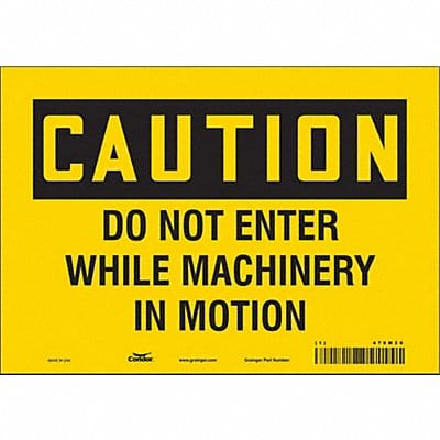 Safety Sign 7 in x 10 in Vinyl