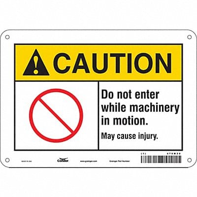 Safety Sign 7 in x 10 in Aluminum