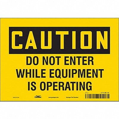 Safety Sign 7 in x 10 in Vinyl