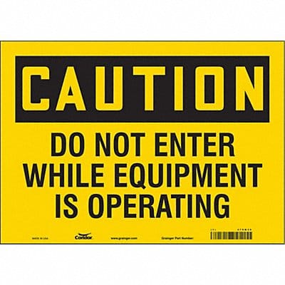 Safety Sign 10 in x 14 in Vinyl