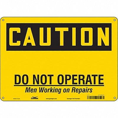 Safety Sign 10 inx14 in Aluminum