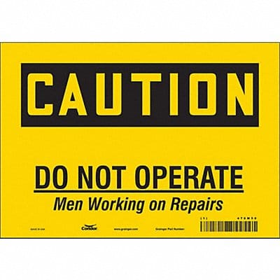 Safety Sign 7 in x 10 in Vinyl