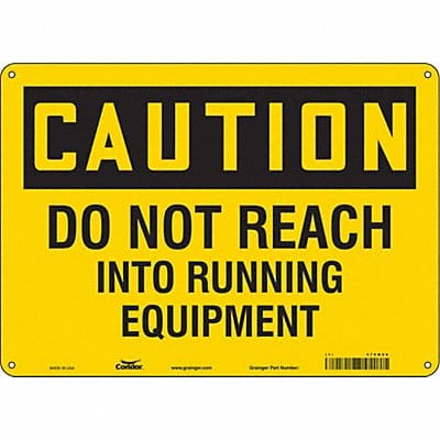 Safety Sign 10 in x 14 in Polyethylene