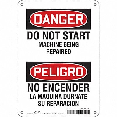 Safety Sign 10 in x 7 in Aluminum