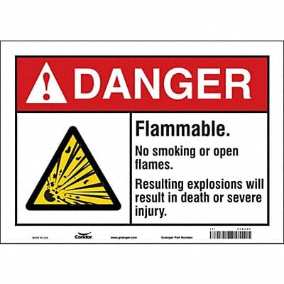 Safety Sign 10 inx14 in Vinyl