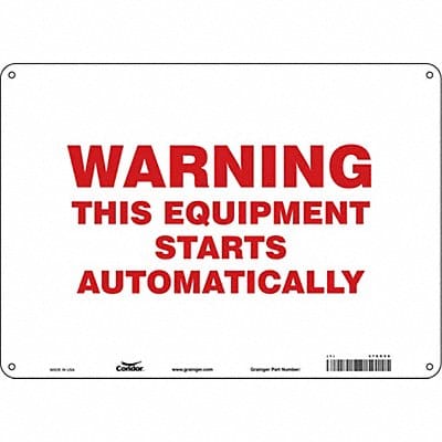 Safety Sign 10 in x 14 in Polyethylene