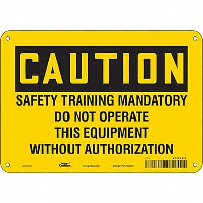 Safety Sign 7 in x 10 in Aluminum