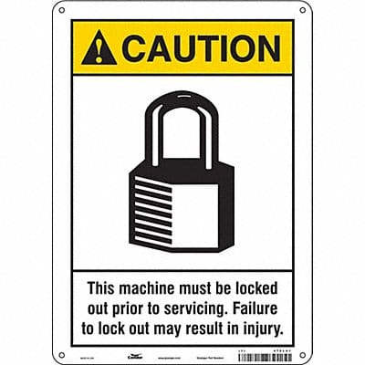 Safety Sign 14 in x 10 in Aluminum