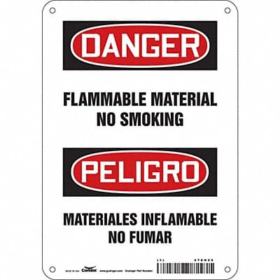 Safety Sign 10 in x 7 in Aluminum