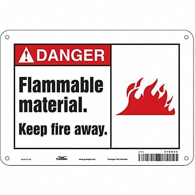 Safety Sign 7 inx10 in Polyethylene