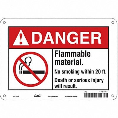 Safety Sign 7 in x 10 in Aluminum