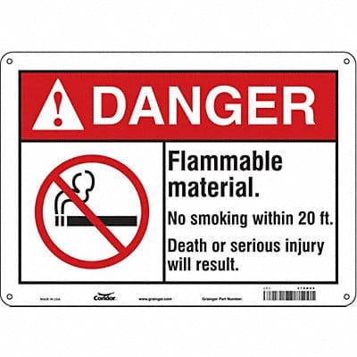 Safety Sign 10 in x 14 in Polyethylene