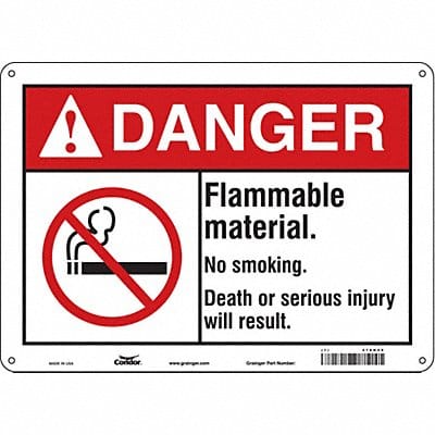 Safety Sign 10 inx14 in Aluminum