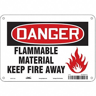 Safety Sign 7 in x 10 in Aluminum