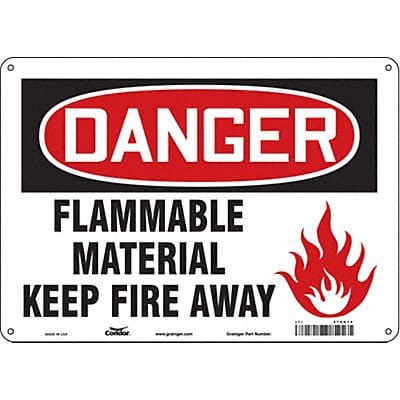 Safety Sign 10 in x 14 in Polyethylene