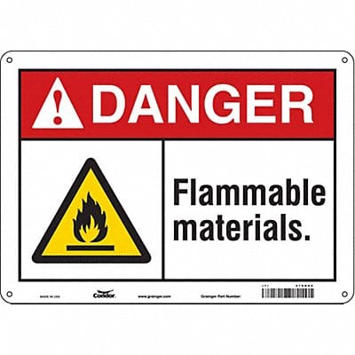 Safety Sign 10 in x 14 in Aluminum