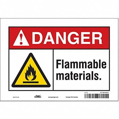 Safety Sign 7 inx10 in Vinyl