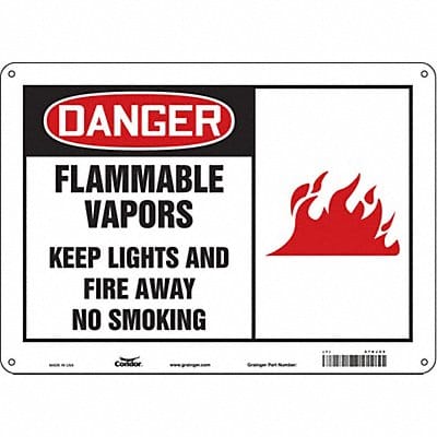 Safety Sign 10 in x 14 in Aluminum