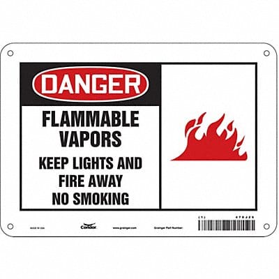 Safety Sign 7 in x 10 in Polyethylene