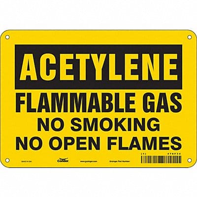 J9360 Safety Sign 7 in x 10 in Polyethylene