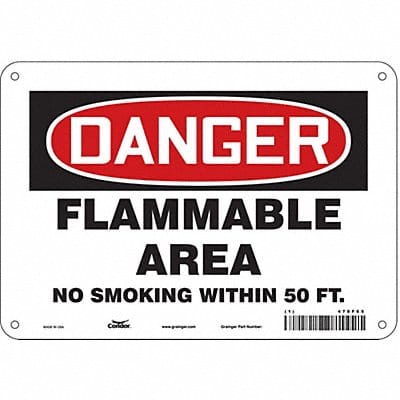 Danger Sign 7 in x 10 in Aluminum