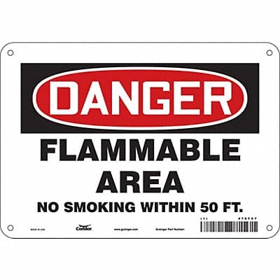 Safety Sign 7 in x 10 in Polyethylene