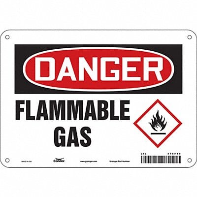 Danger Sign 7 in x 10 in Aluminum