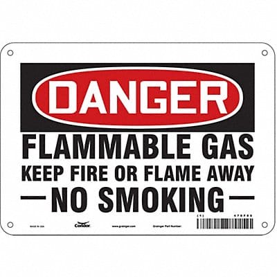 Danger Sign 7 in x 10 in Aluminum