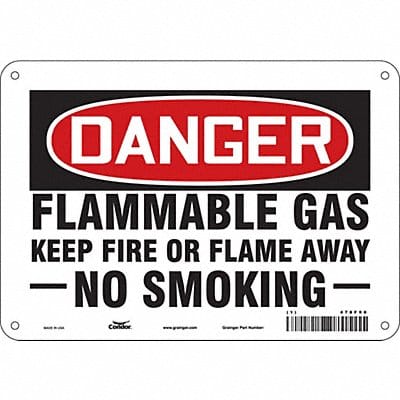 Safety Sign 7 in x 10 in Polyethylene