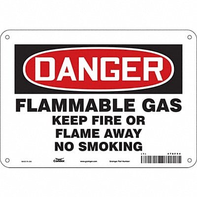 Safety Sign 7 in x 10 in Aluminum