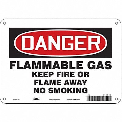 Safety Sign 7 in x 10 in Polyethylene