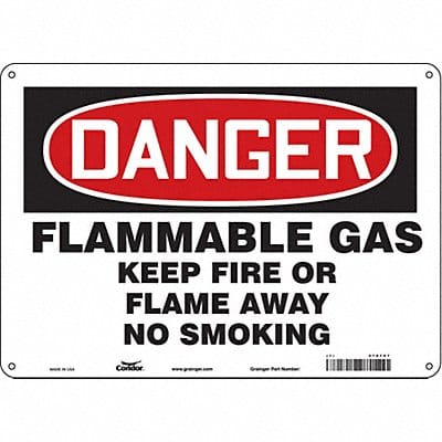 Safety Sign 10 in x 14 in Polyethylene