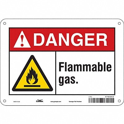 Danger Sign 7 in x 10 in Aluminum