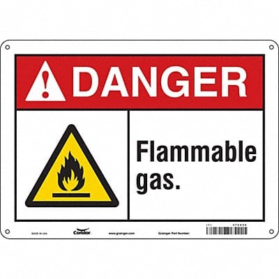 Safety Sign 10 in x 14 in Polyethylene