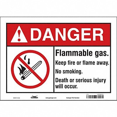 Safety Sign 10 in x 14 in Vinyl