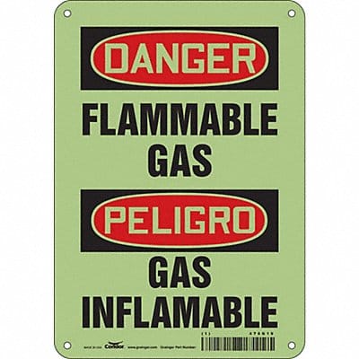 Safety Sign 10 in x 7 in Polyethylene