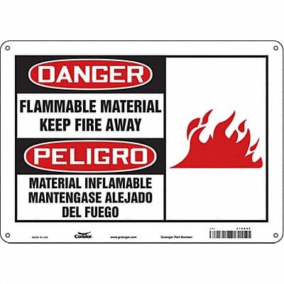 Safety Sign 10 inx14 in Polyethylene