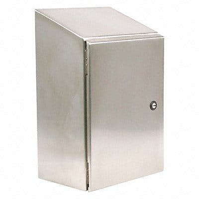 Sloped Top Enclosure 36.00 H Silver