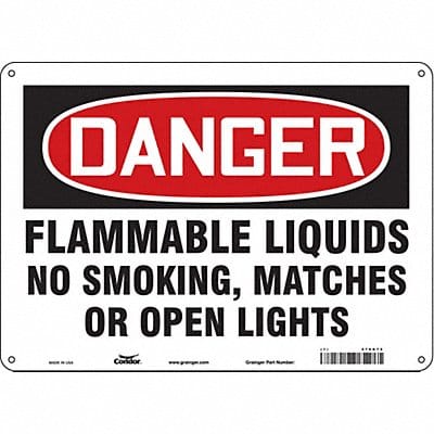 Safety Sign 10 in x 14 in Aluminum