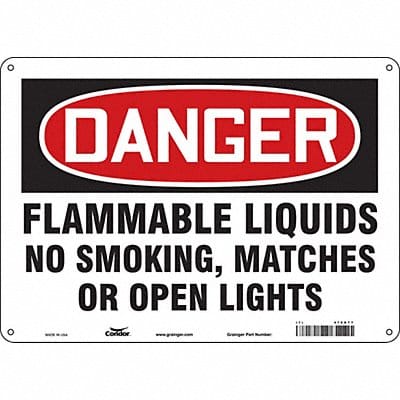 Safety Sign 10 in x 14 in Polyethylene